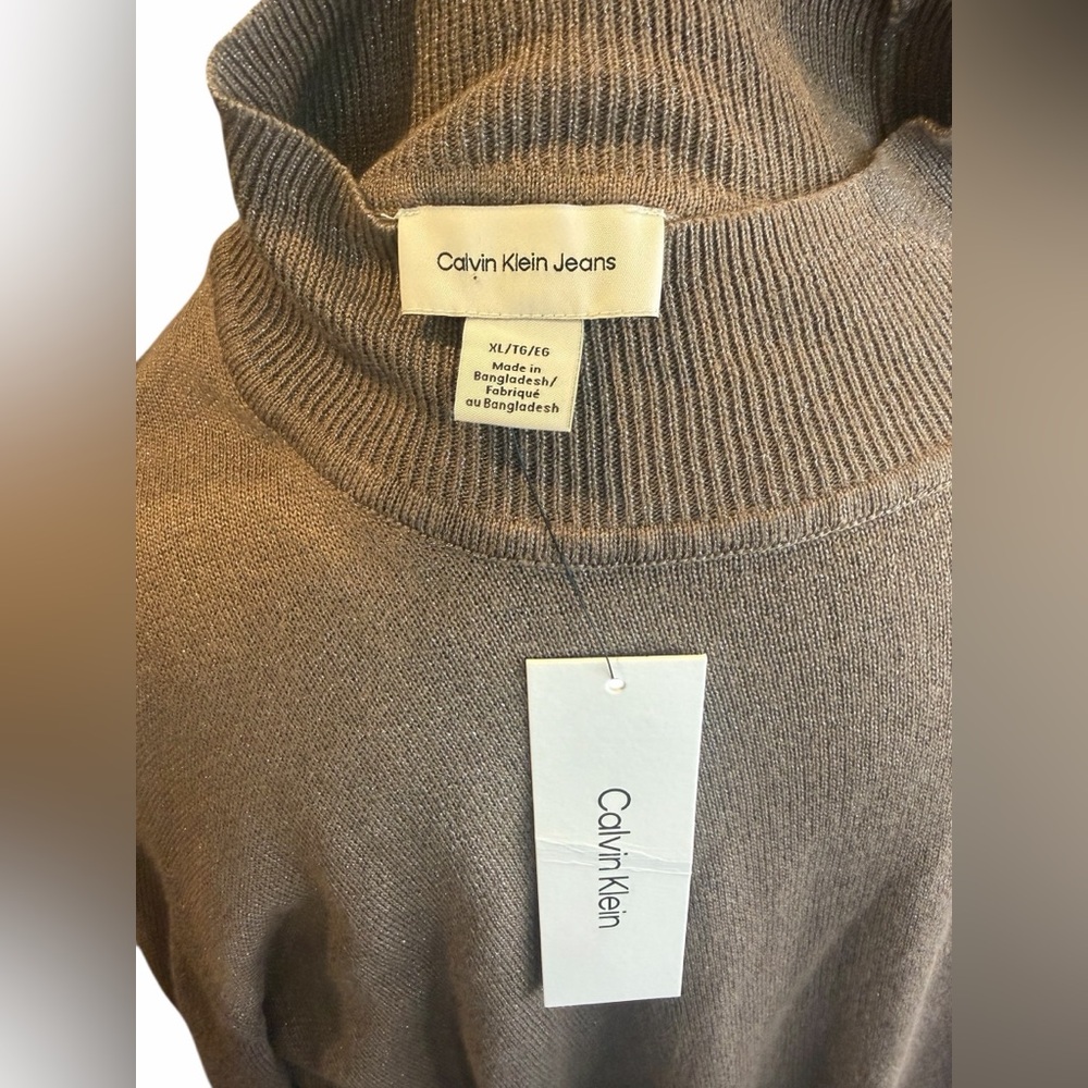 Calvin Klein Beige Women's Turtleneck Sweater - Picture 5 of 7